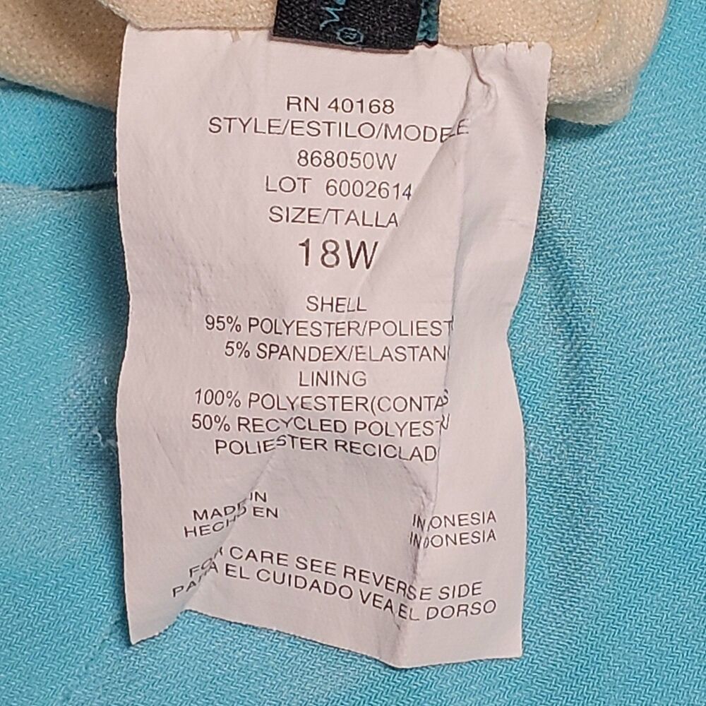 Aqua Green Tiered Ruffle Tankini Swim Top Size 18W GUC - Picture 2 of 4